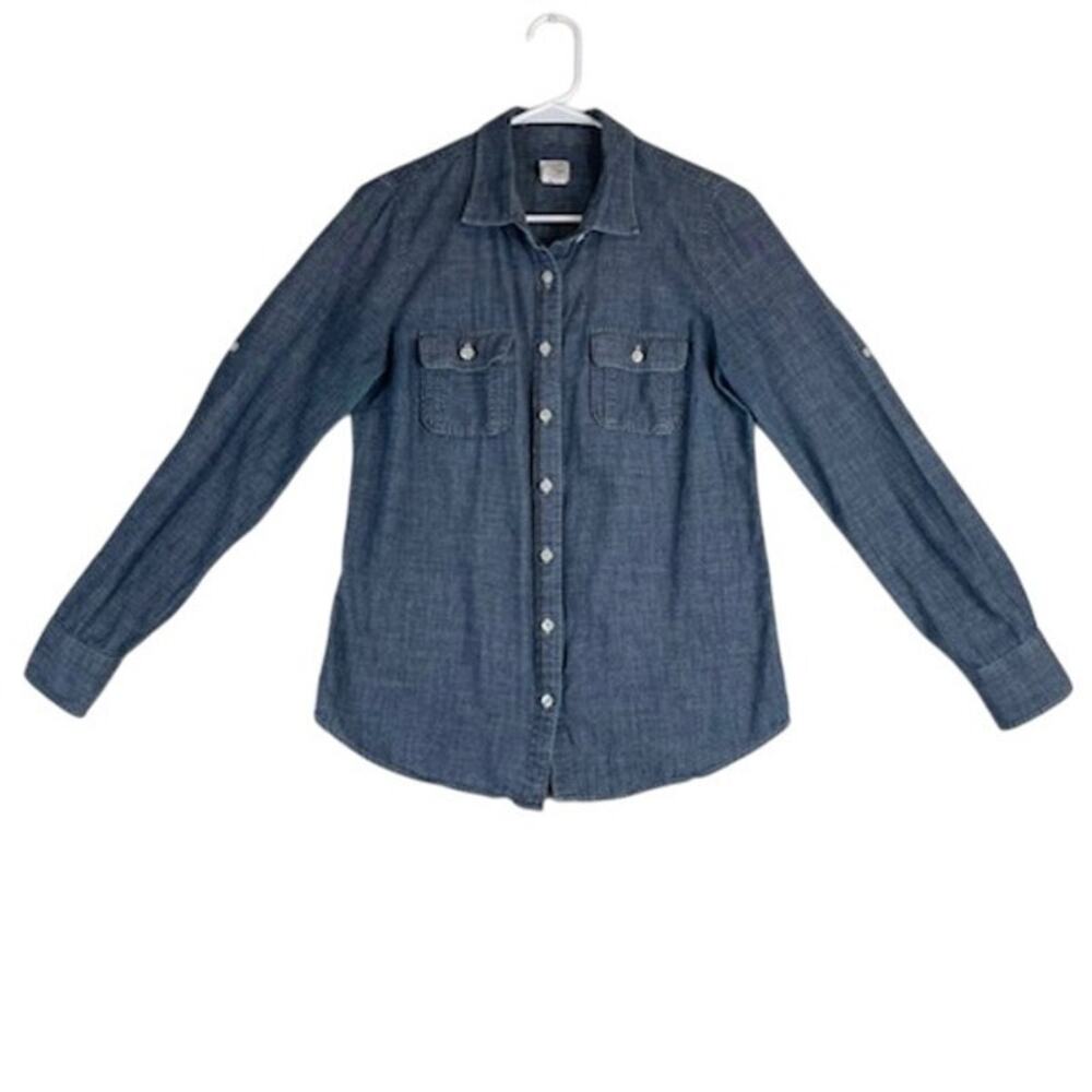 J. Crew Women's The Perfect Shirt, Chambray Denim/Small
